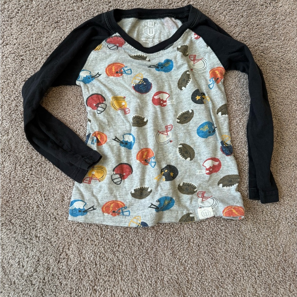 Wes and Willy Football Long Sleeve Shirt